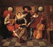 Dirck Hals Musicale oil